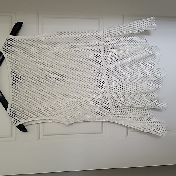 NWT Gracia White Eyelet Peplum Top - Picture 5 of 5